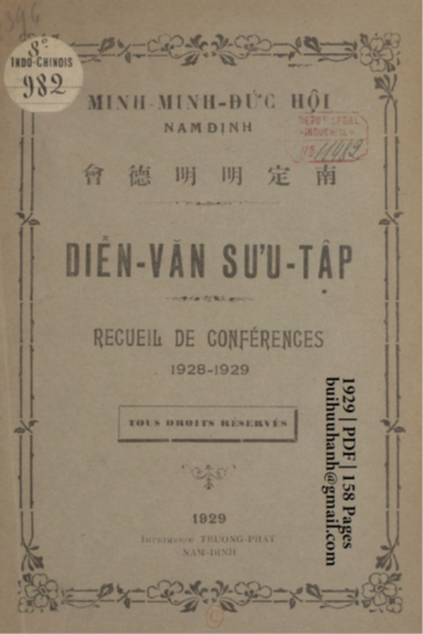Diễn Văn Sưu Tập (NXB Trường Phát 1929) - Nhiều Tác Giả, 158 Trang