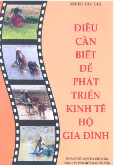 Điều Cần Biết Để Phát Triển Kinh Tế Hộ Gia Đình (NXB Thanh Hóa 2004) - Bùi Thanh Hà, 149 Trang