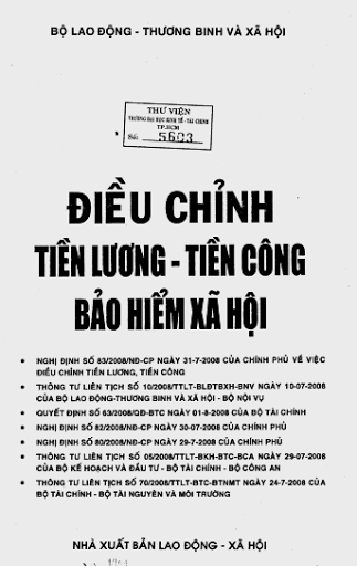 Điều Chỉnh Tiền Lương, Tiền Công, Bảo Hiểm Xã Hội (NXB Lao Động Xã Hội) - Vũ Duy Khang,  668 Trang