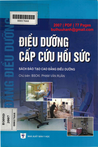 Điều Dưỡng Cấp Cứu Hồi Sức (NXB Y Học 2007) - Phạm Văn Ruân, 77 Trang