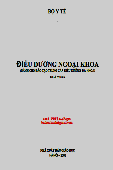 Điều Dưỡng Ngoại Khoa (NXB Giáo Dục 2008) - Trần Việt Tiến, 244 Trang