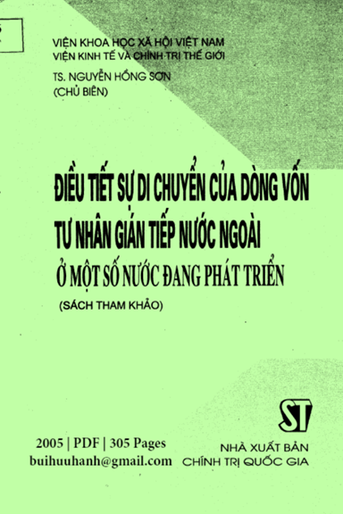 Điều Tiết Sự Di Chuyển Của Dòng Vốn Tư Nhân Gián Tiếp Nước Ngoài Ở Một Số Nước Đang Phát Triển