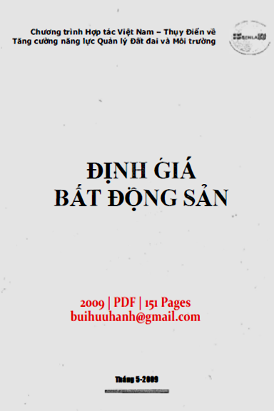 Định Giá Bất Động Sản (NXB Hà Nội 2009) - Bùi Ngọc Tuân, 151 Trang