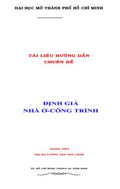 Định Giá Nhà Ở - Công Trình (NXB Tổng Hợp 2008) - Lương Văn Cảnh, 132 Trang