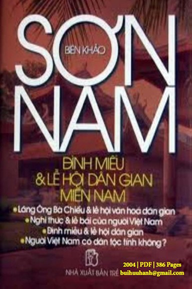Đình Miếu Và Lễ Hội Dân Gian Miền Nam (NXB Trẻ 2004) - Sơn Nam, 386 Trang