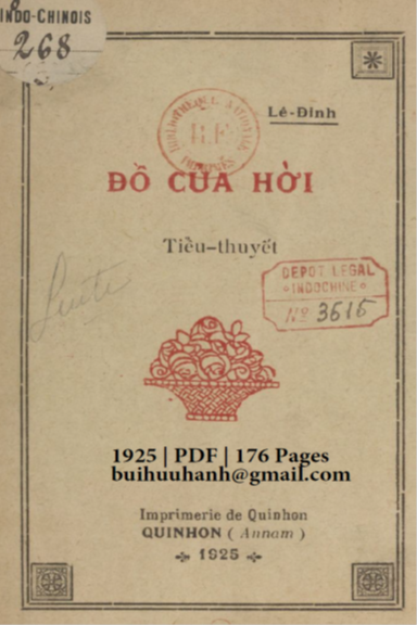 Đồ Của Hời (NXB Qui Nhơn 1925) - Lê Đính, 176 Trang