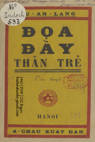 Đọa Đầy Thân Trẻ (NXB Á Châu 1943) - Vũ An Lãng, 252 Trang