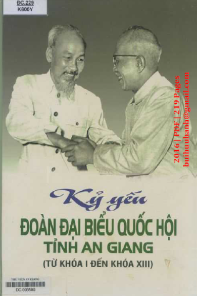 Đoàn Đại Biểu Quốc Hội Tỉnh An Giang Từ Khóa I Đến Khóa XVIII - Võ Phước Trừ