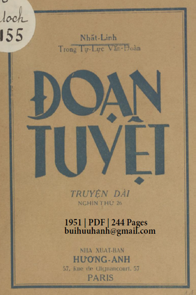 Đoạn Tuyệt (NXB Hương Anh 1951) - Nhất Linh, 244 Trang