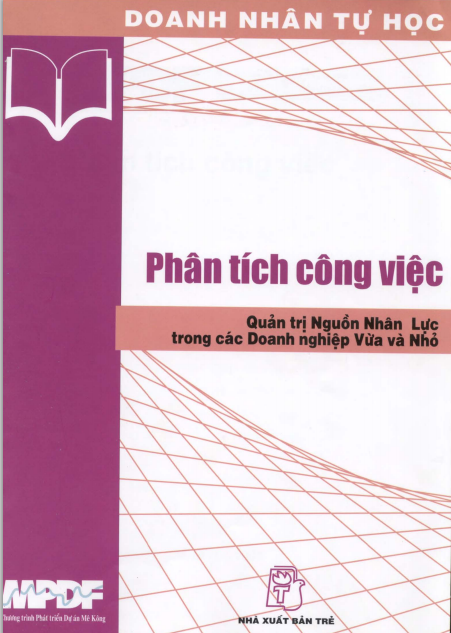 Doanh Nhân Tự Học-Phân Tích Công Việc (NXB Trẻ 2002) - Nhiều Tác Giả, 157 Trang