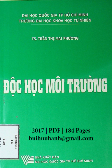 Độc Học Môi Trường (NXB Đại Học Quốc Gia 2017) - Trần Thị Mai Phương, 184 Trang