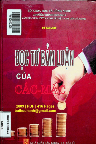 Đọc Tư Bản Luận Của Các-Mác (NXB Khoa Học Xã Hội 2009) - Võ Đại Lược, 416 Trang