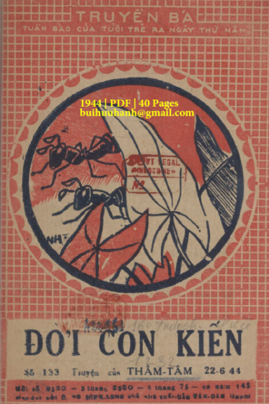 Đời Con Kiến (NXB Tân Dân 1944) - Thâm Tâm, 40 Trang