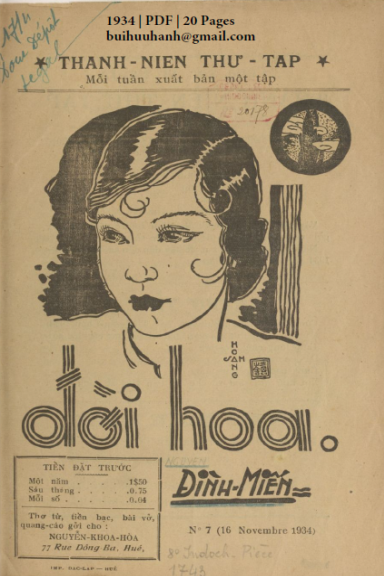Đời Hoa (NXB Đắc Lập 1934) - Nguyễn Đình Miến, 20 Trang