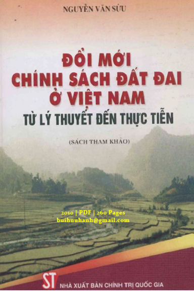 Đổi Mới Chính Sách Đất Đai Ở Việt Nam (NXB Chính Trị 2010) - Nguyễn Văn Sửu, 260 Trang