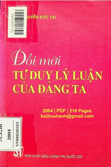 Đổi Mới Tư Duy Lý Luận Của Đảng Ta (NXB Chính Trị 2004) - Nguyễn Đức Tài, 218 Trang