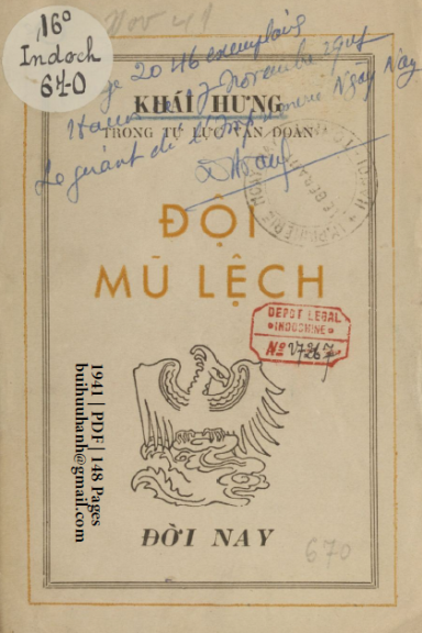 Đội Mũ Lệch (NXB Đời Nay 1941) - Khái Hưng, 148 Trang