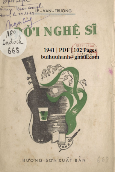 Đời Nghệ Sĩ (NXB Hương Sơn 1941) - Lê Văn Trương, 102 Trang