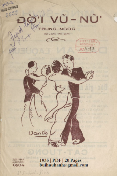 Đời Vũ Nữ (NXB Vân Khánh 1935) - Trung Ngọc, 20 Trang