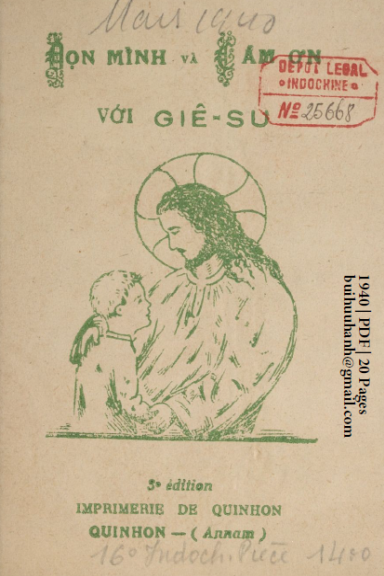 Dọn Mình Và Cảm Ơn Với Giê-Su (NXB Qui Nhơn 1940) - Nhiều Tác Giả, 20 Trang