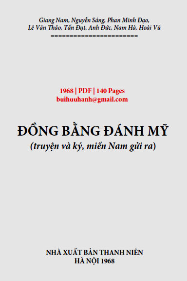 Đồng Bằng Đánh Mỹ (NXB Thanh Niên 1968) - Giang Nam, 140 Trang
