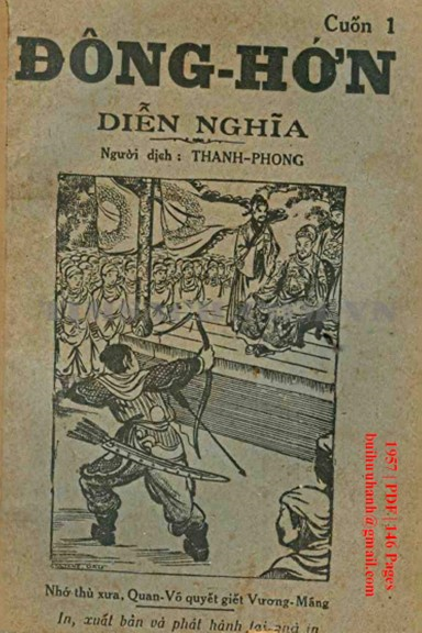 Đông Hớn Diễn Nghĩa Cuốn 1 (NXB Tín Đức Thư Xã 1957) - Thanh Phong, 146 Trang