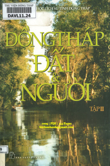 Đồng Tháp Đất Và Người Tập 2 (NXB Trẻ 2009) - Nguyễn Hữu Hiếu, 453 Trang