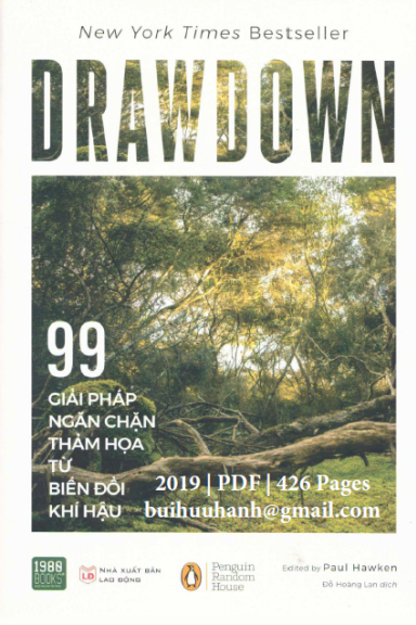 Drawdown 99 Giải Pháp Ngăn Chặn Thảm Họa Từ Biến Đổi Khí Hậu (NXB Lao Động 2019) - Paul Hawken