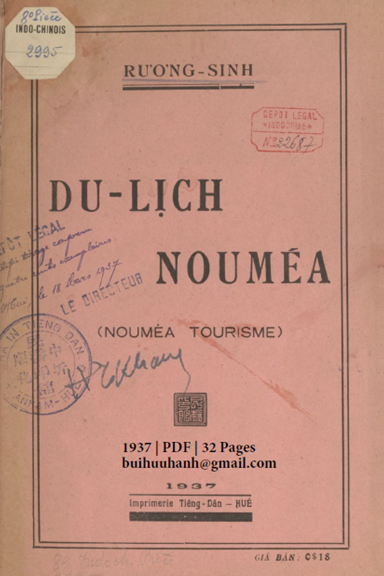Du Lịch Nouméa (NXB Tiếng Dân 1937) - Rương Sinh, 32 Trang