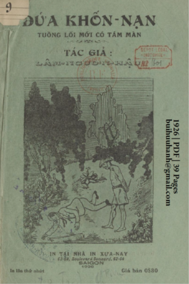 Đứa Khốn Nạn (NXB Xưa Nay 1926) - Lâm Ngươn Hậu, 39 Trang
