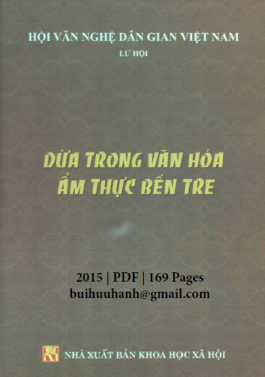 Dừa Trong Văn Hóa Ẩm Thực Bến Tre (NXB Khoa Học Xã Hội 2015) - Lư Hội, 169 Trang