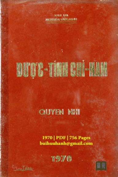 Dược Tính Chỉ Nam Quyển 2 (NXB Khai Trí 1970) - Nguyễn Văn Minh, 756 Trang