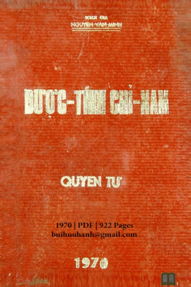 Dược Tính Chỉ Nam Quyển 4 (NXB Khai Trí 1970) - Nguyễn Văn Minh, 922 Trang