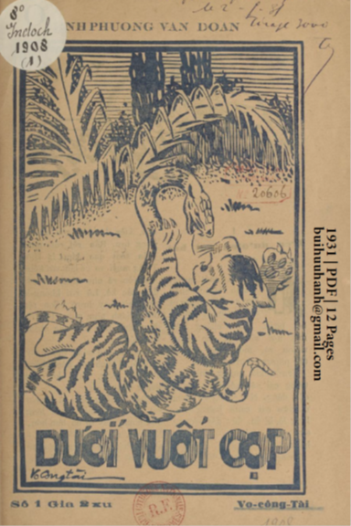 Dưới Vuốt Cọp Số 1 (NXB Minh Phương 1931) - Võ Công Tài, 12 Trang