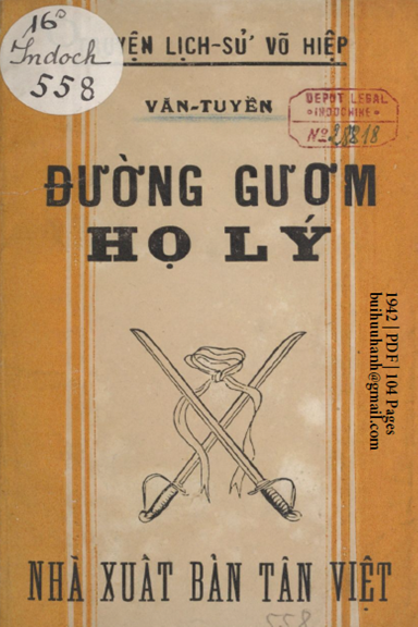 Đường Gươm Họ Lý (NXB Tân Việt 1942) - Văn Tuyền, 104 Trang