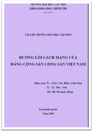 Đường Lối Cách Mạng Của Đảng Cộng Sản Việt Nam (NXB Cần Thơ 2009) - Trần Văn Hiếu, 120 Trang