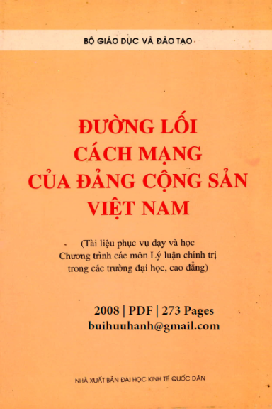 Đường Lối Cách Mạng Của Đảng Cộng Sản Việt Nam (NXB Kinh Tế Quốc Dân) - Nguyễn Đăng Quang, 273 Trang