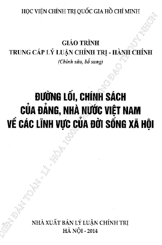 Đường Lối Chính Sách Của Đảng, Nhà Nước Việt Nam Về Các Lĩnh Vực Của Đời Sống Xã Hội - Nhiều tác giả