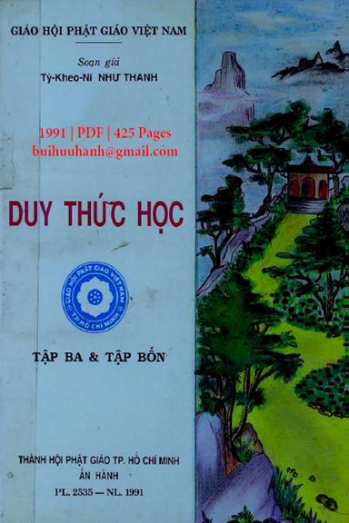 Duy Thức Học Tập 3+4 (NXB Thành Hội Phật Giáo 1991) - Như Thanh, 425 Trang