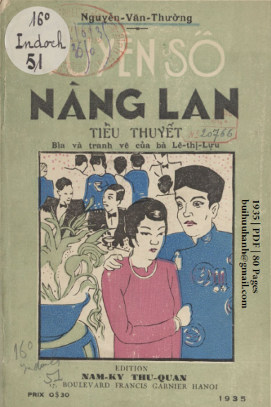 Duyên Số Nàng Lan (NXB Nam Ký 1935) - Nguyễn Văn Thường, 80 Trang