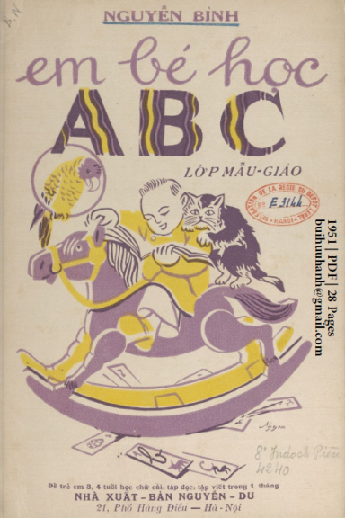 Em Bé Học A B C Lớp Mẫu Giáo (NXB Nguyễn Du 1951) - Nguyễn Bình, 28 Trang
