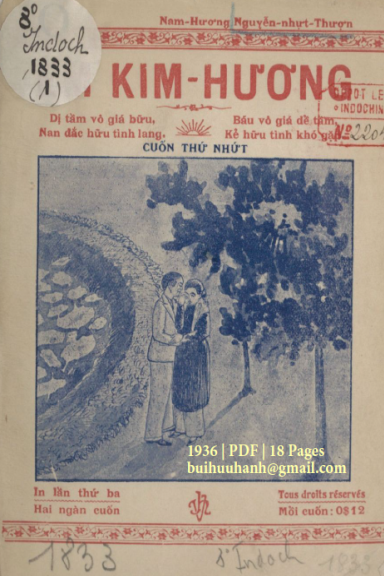 Em Kim Hương Cuốn 1-4,6 (NXB Xưa Nay 1936) - Nguyễn Nhựt Thượn, 98 Trang