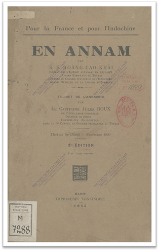 En Annam-Gương  Sử Nam (NXB Hà Nội 1933) - Hoàng Cao Khải, 90 Trang
