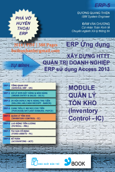 ERP Ứng Dụng Xây Dựng HTTT Quản Trị Doanh Nghiệp Tập 5 (NXB Trẻ 2016) - Dương Quang Thiện, 388 Trang