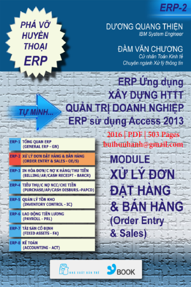 ERP Ứng Dụng Xây Dựng HTTT Quản Trị Doanh Nghiệp Tập 2 (NXB Trẻ 2016) - Dương Quang Thiện, 503 Trang