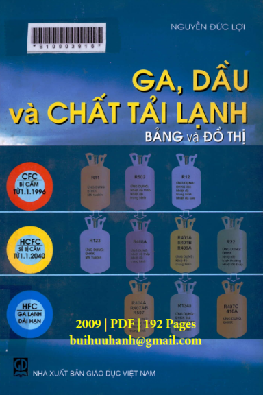 Ga, Dầu Và Chất Tải Lạnh (NXB Giáo Dục 2009) - Nguyễn Đức Lợi, 191 Trang