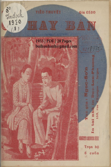 Gả Hay Bán Cuốn 1-6 (NXB Đức Lưu Phương 1933) - Ngọc Sơn, 168 Trang