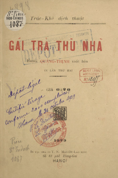 Gái Trả Thù Nhà (NXB Thực Nghiệp 1929) - Trúc Khê, 42 Trang