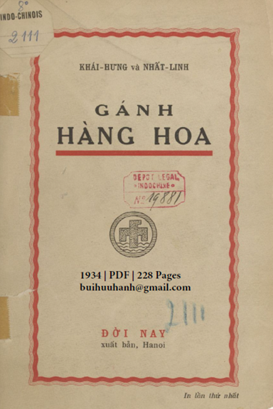 Gánh Hàng Hoa (NXB Đời Nay 1934) - Khái Hưng, 228 Trang