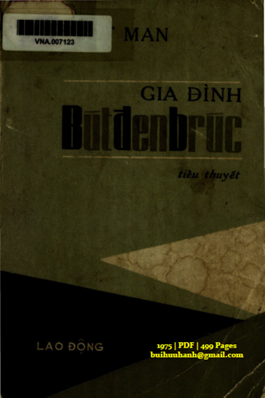 Gia Đình Bút-Đen-Brúc Tập 1 (NXB Lao Động 1975) - Tômát Man, 499 Trang